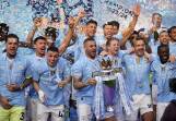 Manchester City celebrate a unique fourth successive English top-flight title. (AP PHOTO)