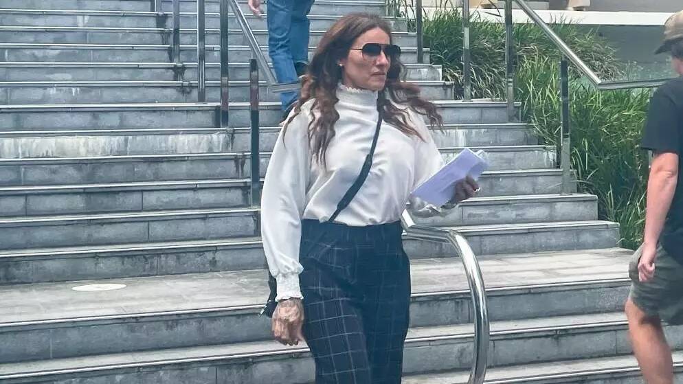 Natascha Consigli leaving Wollongong courthouse after she pleaded guilty to drug crimes in December 2022. Picture by ACM