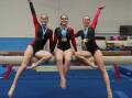 Carmel and Co Shellharbour gymnasts Tahlia Griffiths, Chelsea Criado and Keira Dolley all performed admirably at the recent NSW Championships. Picture by Robert Peet
