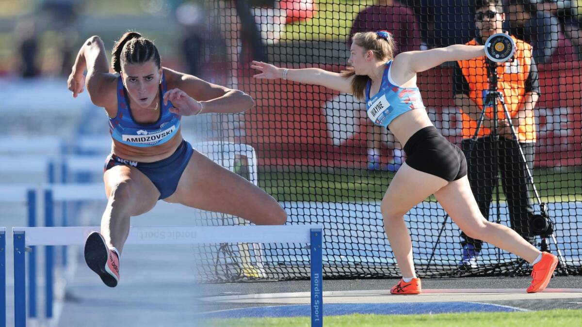 Delta Amidzovski (left) and Chelsy Wayne are Athletic Wollongong's latest national champions. Pictures by Athletics Australia