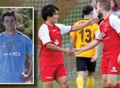 Illawarra Premier League side Corrimal will be coached by former A-League product, Dez Giraldi (inset). Main picture by Anna Warr