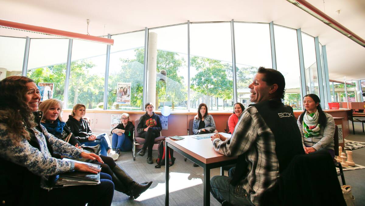 Kenny Lock at TAFE Illawarra's 'Living Library' event on Thursday. Picture: ADAM McLEAN