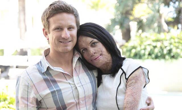 Turia Pitt with her partner Michael Hoskin. Photo: Supplied
