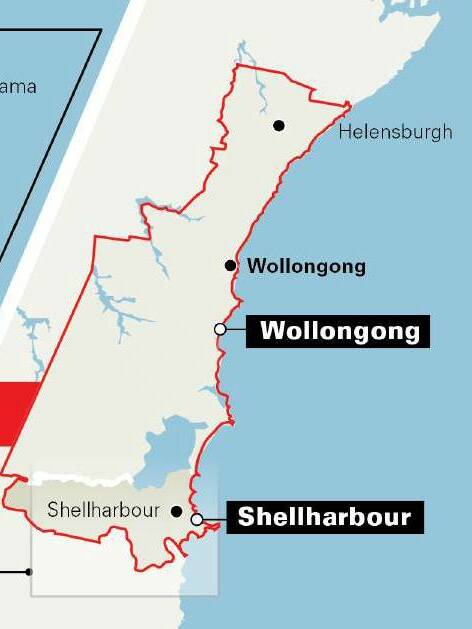 Proposed Wollongong, Shellharbour boundary.