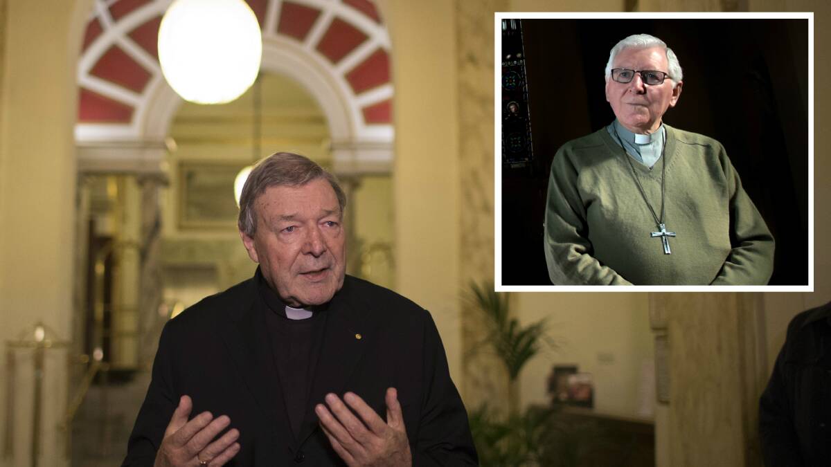 Cardinal George Pell. Picture: GETTY IMAGES Inset: Wollongong Bishop Peter Ingham