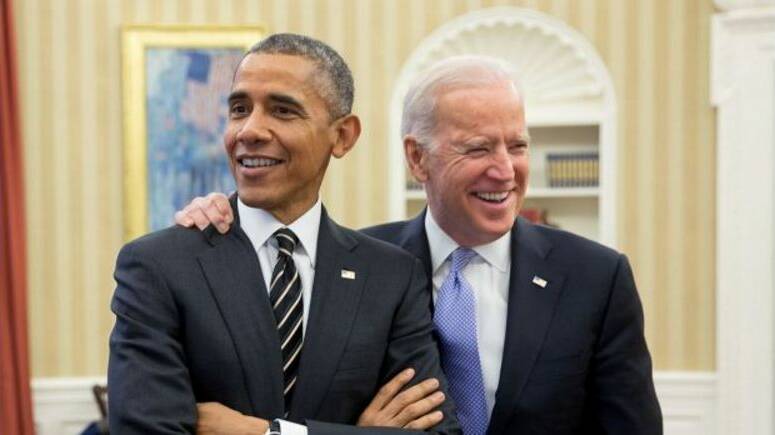 President Barack Obama jokes Vice President Joe Biden in the Oval Office on February 9, 2015. Photo: Pete Souza