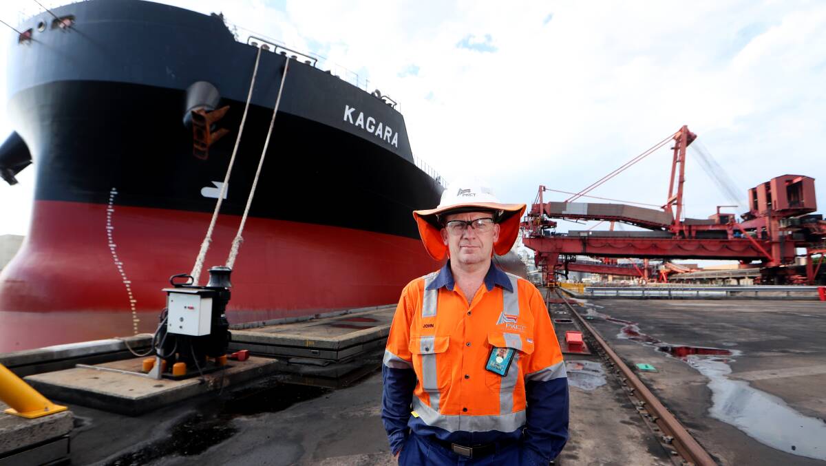 "I've been telling my employees now for many, many months it is absolutely critical for our business to right now set up the safe, sustainable operation of PKCT so it's here in the long term," says John Gorman, operations manager at the Port Kembla Coal Terminal. Picture: Sylvia Liber