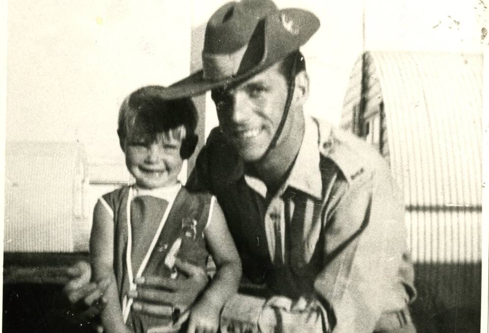 Cheryl Grimmer with her father.