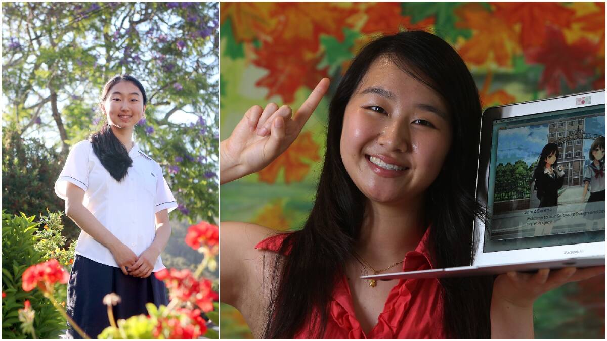 Smiths Hill High School students Tianyue Zheng and Serena Gao.