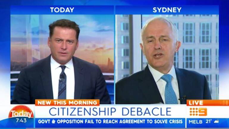 Turnbull in fiery exchange with ‘patronising’ Karl Stefanovic