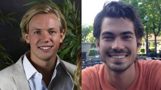 Carl-Fredrik Arndt, left, and Peter Jonsson were cycling through Stanford University when they stopped the sexual assault. Photo: Facebook/Linkedin