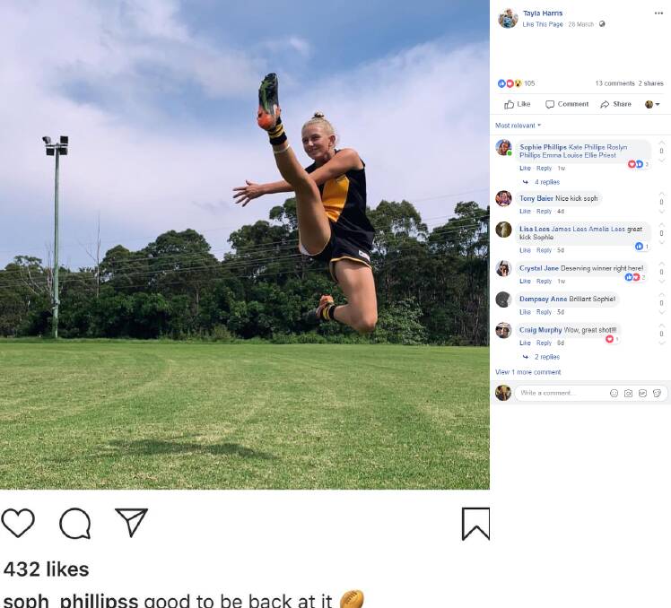 South Coast Afl Player Nails Iconic Tayla Harris Kick In Social Media Challenge Illawarra