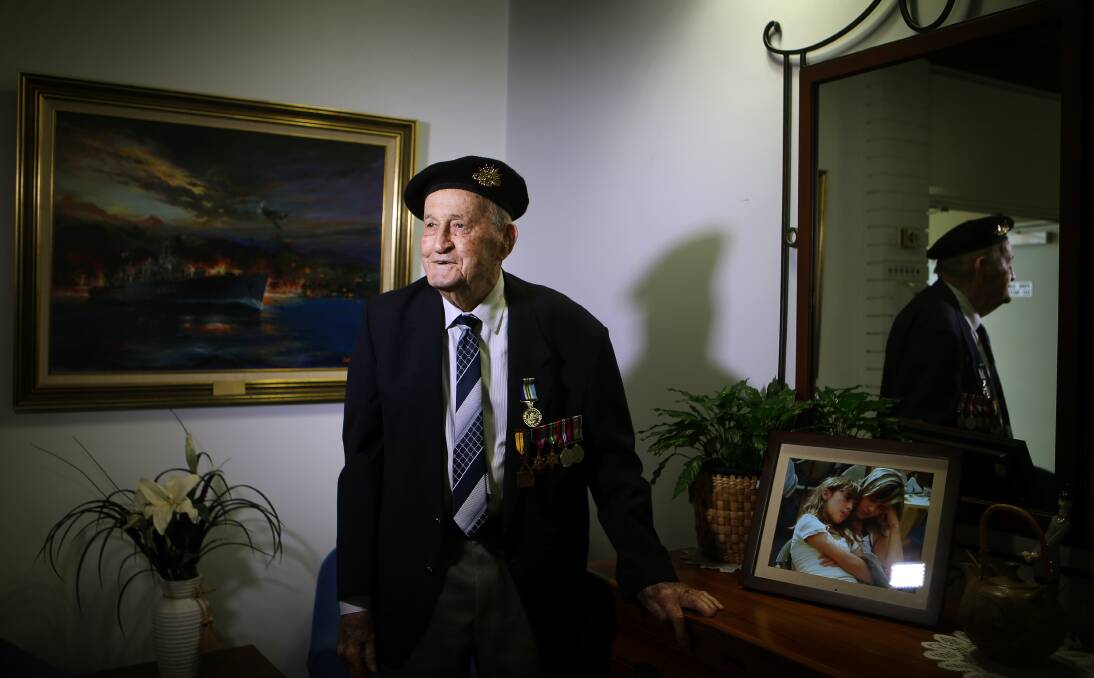 VETERAN HONOURED: WWII veteran David Edgerton was awarded a National Service Medal for his duty on the front line in New Guinea. Mr Edgerton was a soldier with 2/10th Commando. Picture: Sylvia Liber