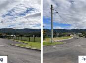 A before and after shot that shows the planned replacement of a mobile phone tower at Woonona. Without it, the suburb could become a mobile phone blackspot.