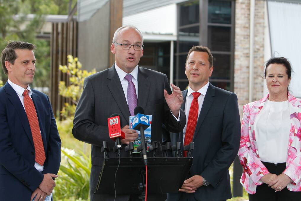 NSW Labor leader Luke Foley at last week's launch of his party's jobs plan, which includes funding for an upgrade to an intersection no one has complained about to Roads and Maritime Services.