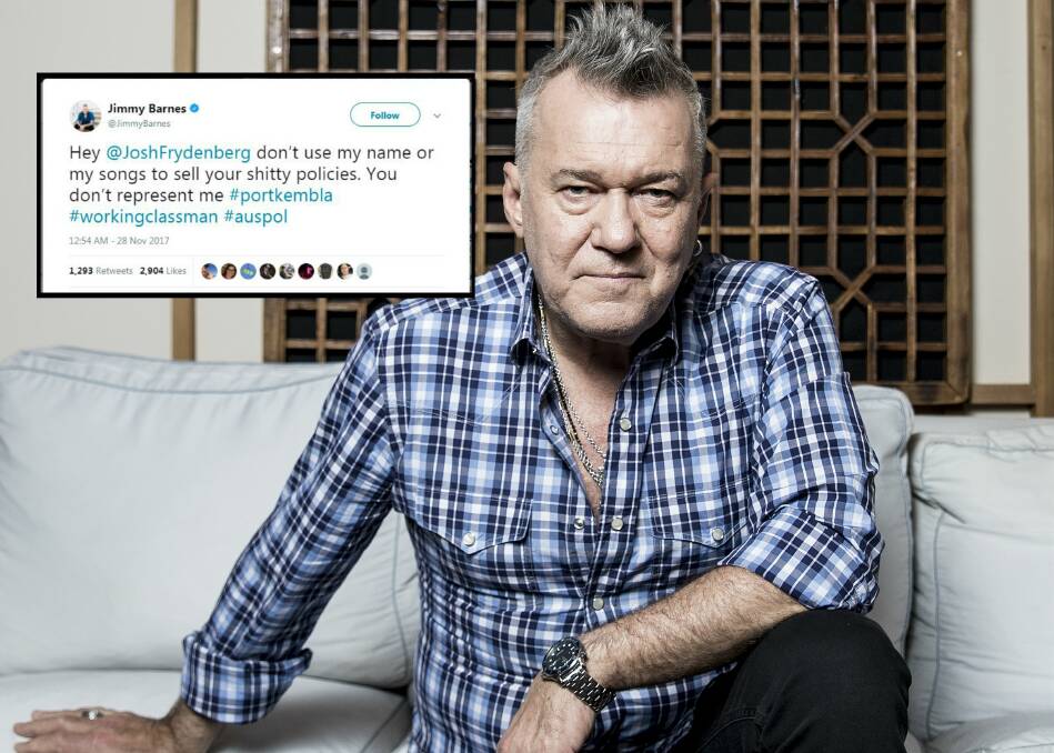 Jimmy Barnes tells federal minister ‘you got nothing I want’