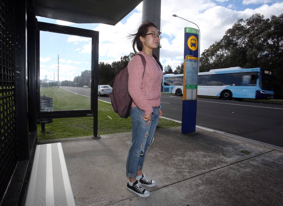 President of the UOW Post-Graduate Association Jin “Echo” Shang says it's unfair international students have to pay full fare on public transport because they are ineligible for any concessions. Picture: Robert Peet