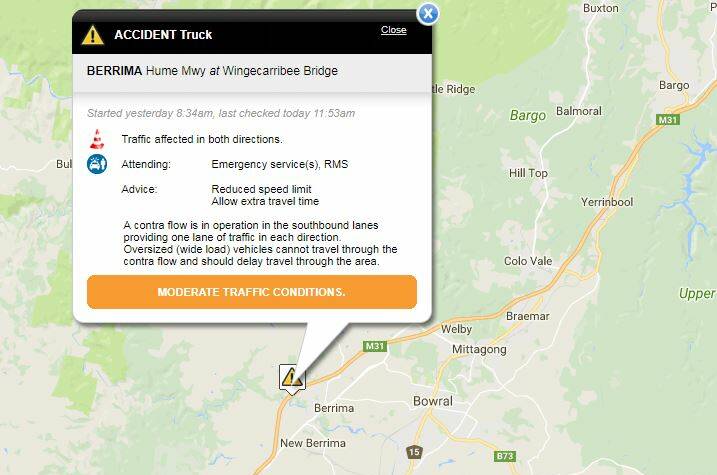 Hume Motorway still closed after truck fire