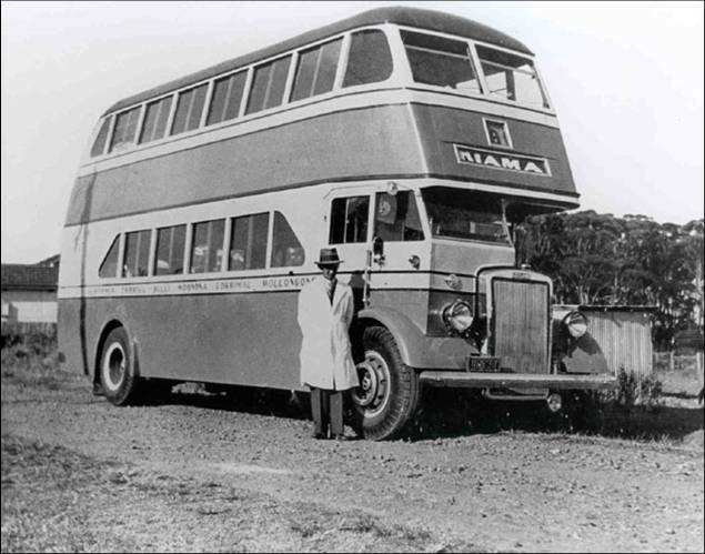 A shot of the now-restored Dion's double-decker back when it was used on runs in the Illawarra. Picture from Les Dion