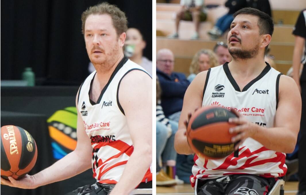 Roller Hawks stars Brett Stibners (left) and Shawn Russell are gearing up for a bumper National Wheelchair Basketball League season. Pictures by Geoff Adams