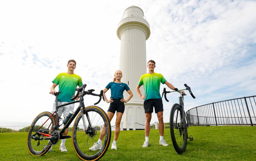 All of the action from an official media event on Friday ahead of the 2024 World Triathlon Cup in Wollongong. Pictures by Anna Warr