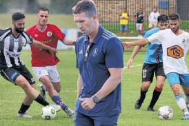 Among the Premier League teams looking to impress in round seven are (from left) Port Kembla, South Coast United, Wollongong Olympic, Shellharbour and Tarrawanna. Pictures by Sylvia Liber and Adam McLean