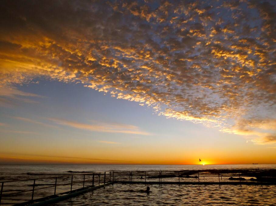 Sunrise: Kevin Walker captured the beauty of Woonona pool nice and early. Send us your pictures to letters@illawarramercury.com.au or post to our Facebook page.