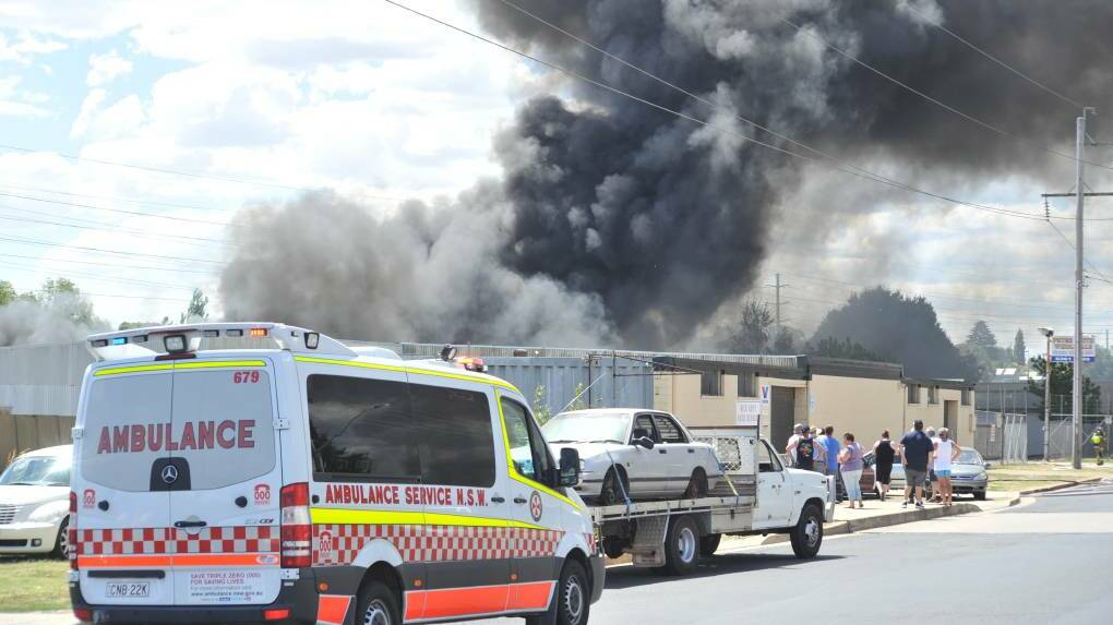 Emergency crews responded to a fire in William Street on Saturday. 