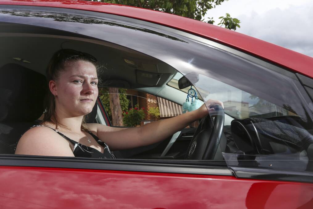 PLEASE EXPLAIN: Probationary drivers like Dani Sanderson are scared they will get fined because cross-border road rules are unclear. Picture: JAMES WILTSHIRE