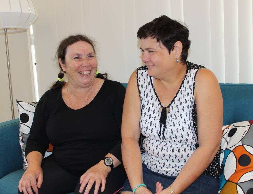 A reason to smile: Terri Wiedl (left) has a new lease on life thanks to the caring team and engaging activities at Greenacres Community Life and Leisure centre.