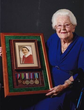 MEMORIES: An RSL photo of Edith Pollard in 2016.  The RSL wanted to document all living World War II veterans for the Australian War Memorial.
