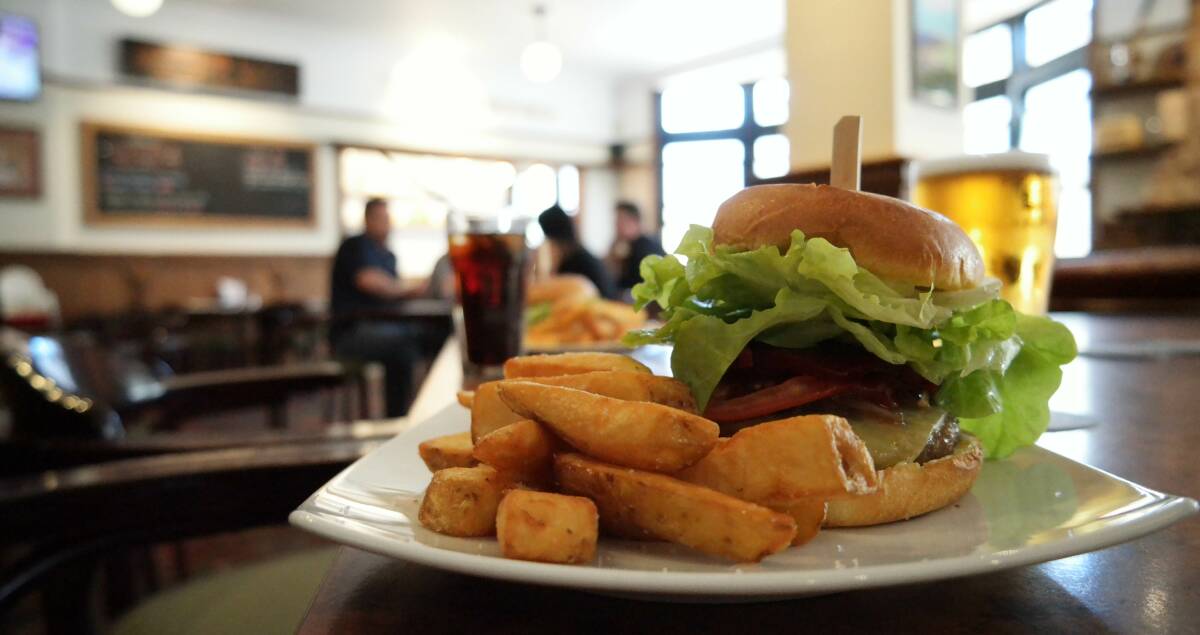 Burger and hand cut chips for a great price: Come in to enjoy some fantastic food and wash it down with the best beer in town at Wollongong’s only real pub.