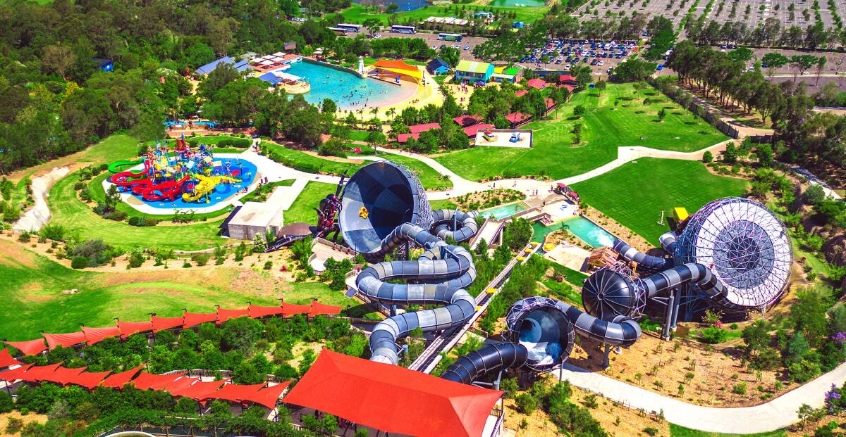 Acres of fun: Jamberoo Action Park is loaded with action-packed water thrill rides, aqua play areas and landscaped gardens and parklands.