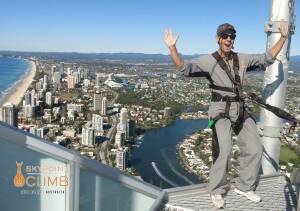 Rob McFarland on 77th floor of the Q1 Resort in Surfers Paradise.
