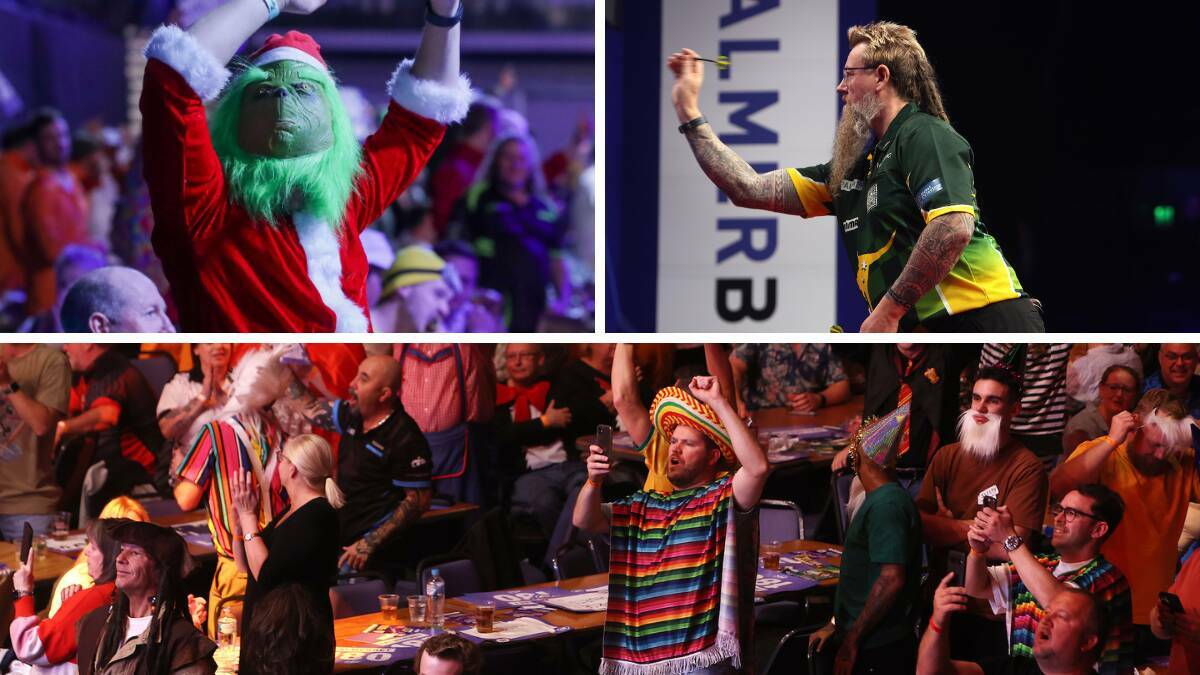 Top darts action will return to Wollongong in August. Expect two fun-filled nights at WIN Entertainment Centre. Top left picture by Adam McLean, others pictures supplied