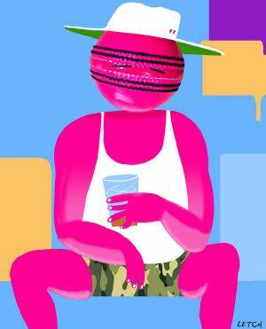 In the pink for BBL action in summer. Illustration: Simon Letch 