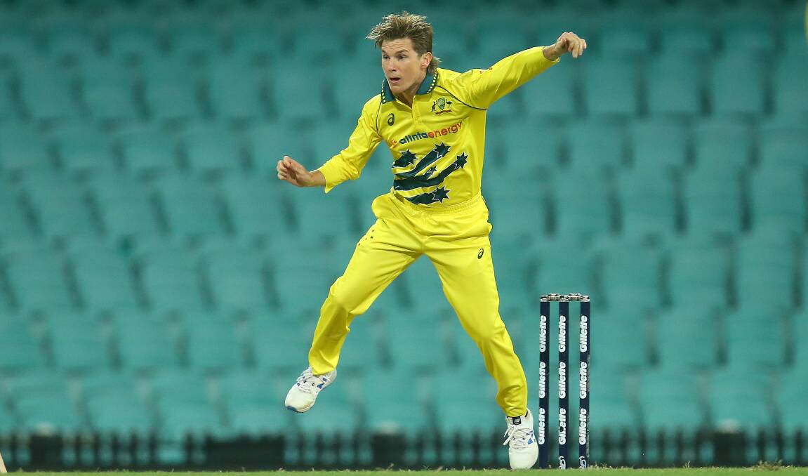 National standout: Spin bowler Adam Zampa bowls for Australia in a one-day international in March. Picture: Jason McCawley - CA/Cricket Australia via Getty Images.