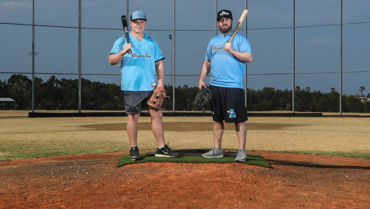 Ready for a professional team: Sydney Blue Sox Trent D'Antonio (Right) is hopeful for a Wollongong-based ABL team. Picture: Adam Mclean.