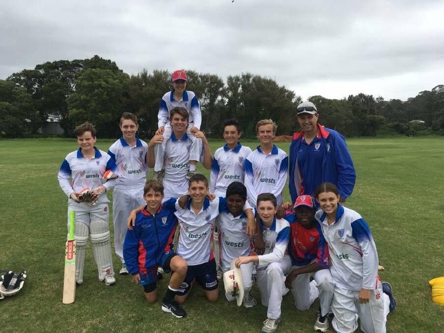 Victorious: Wests Illawarra U14 after their semi-final win. 