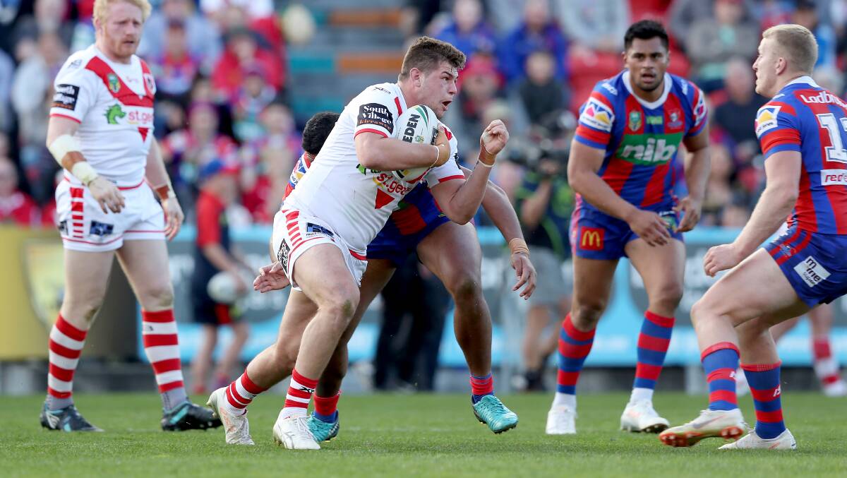 Charging into 2019: Blake Lawrie is determined to become a consistent force next season. Picture: NRL Imagery/Shane Myers.