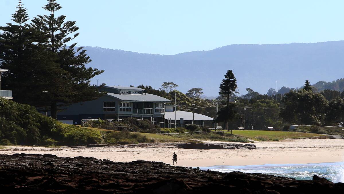 Coastal management: A number of public buildings, including the Shellharbour surf life saving club, are at risk in the next 80 years. Pictures: Sylvia Liber.