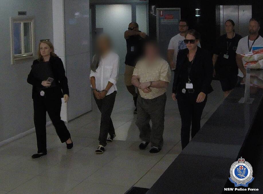 NSW Police images of the arrest on March 11. Picture supplied