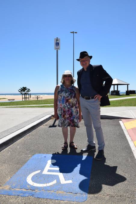 Christine Okinowski from the council’s Access Reference Group with Lord Mayor Gordon Bradbery at Stuart Park. Picture: Wollongong City Council.