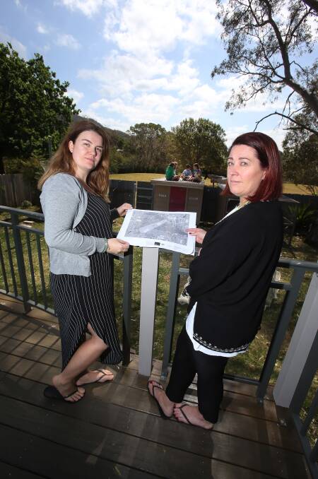 'Absolutely horrified': Tarrawanna neighbours Rachel Wallis and Michelle Morton are objecting to plans for two unit blocks to be built at the back of their houses.
