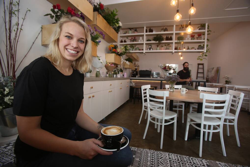 Many talents: The Olive Branch owners Katlyn and Josh Stone have revamped City West Cafe. Picture: Rob Peet.