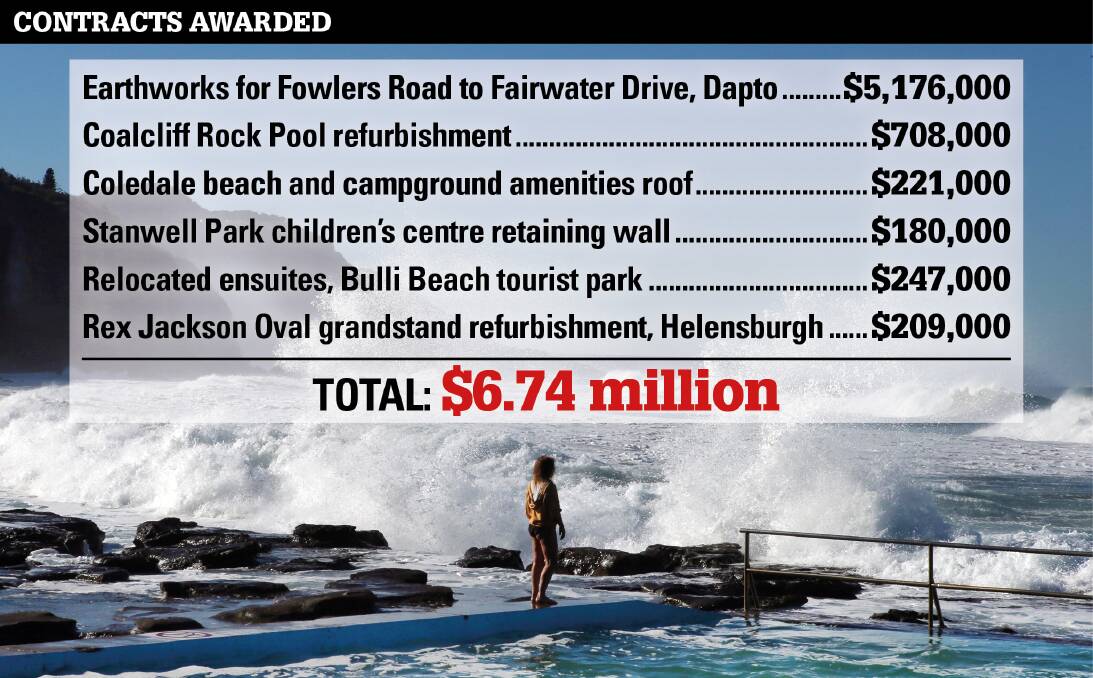 Cash splash: The ocean pool at Coalcliff will be upgraded to the tune of $708,000 after Wollongong council adopted nearly $7 million worth of contracts this week.
