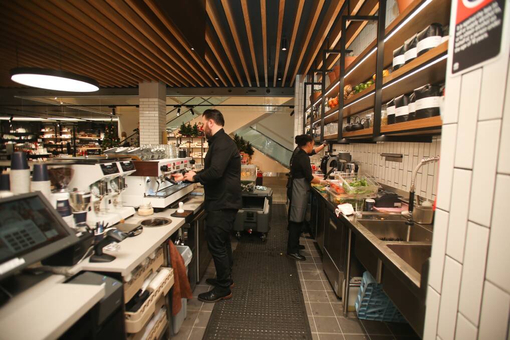 Eat in: The Australia-first David Jones food market concept includes a restaurant as well as take home options.