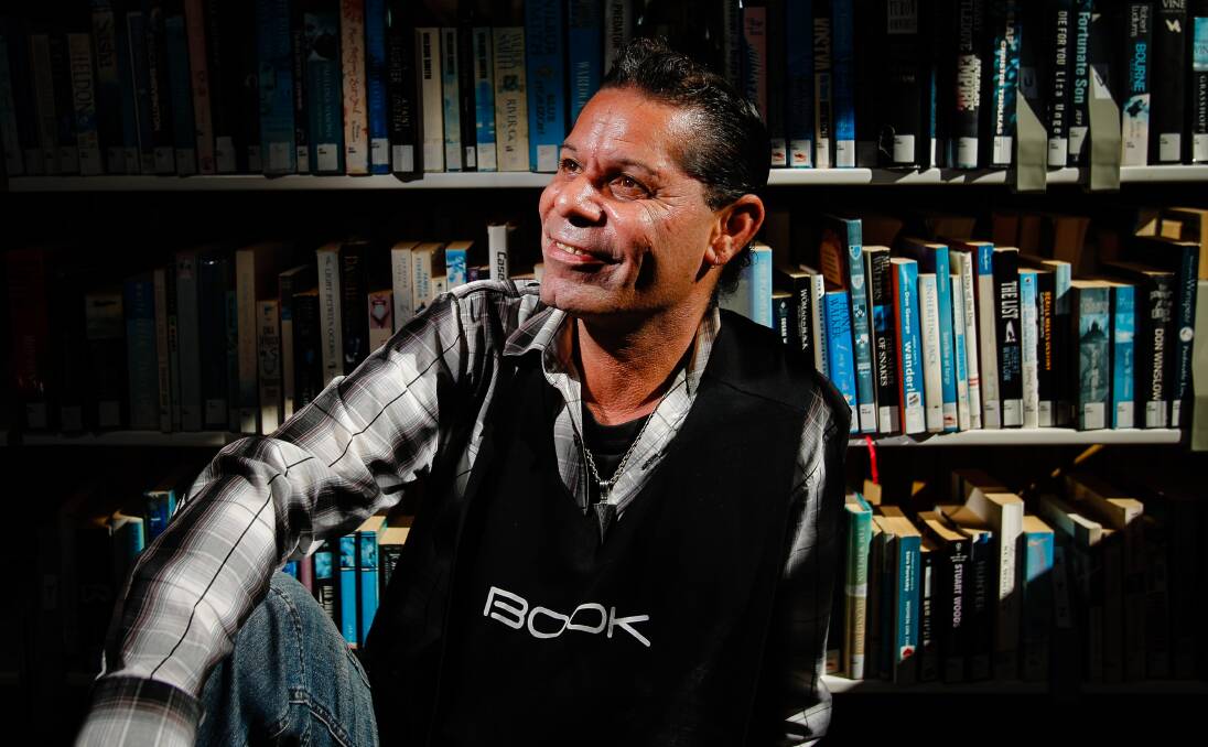 Page turner: Aboriginal man Kenny Lock - who's also a drag queen named Mariah - shared his remarkable life story at TAFE Illawarra's Living Library. Picture: Adam McLean.