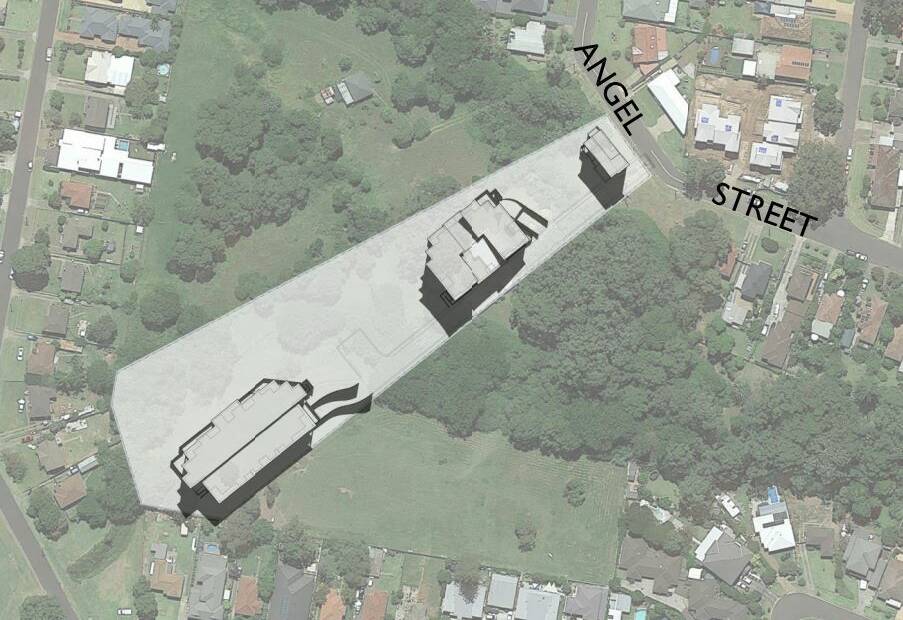Close to homes: A diagram showing the midday overshadowing of the two apartments. Source: Development application.