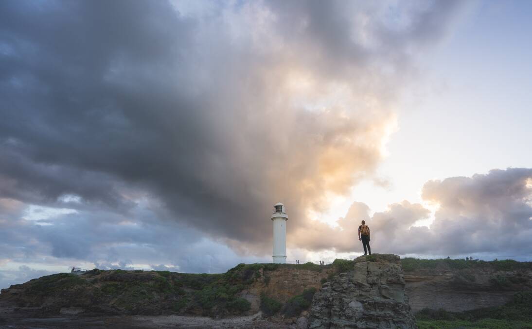 Standing sentry: The Flagstaff Hill lighthouse was a popular attraction for the group of photographers keen to capture Wollongong in the best light. Pictures: William Patino.